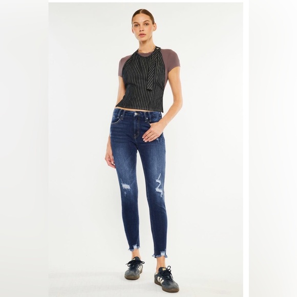 KanCan Denim - NWT KanCan MID RISE ANKLE SKINNY JEANS DARK WASH